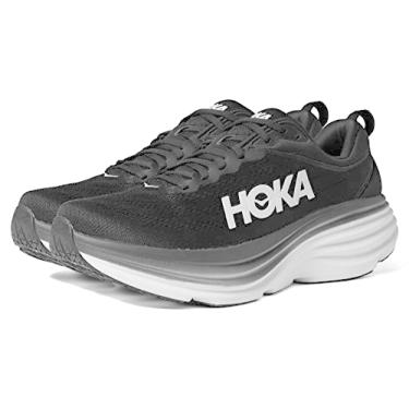 Imagem de HOKA Bondi 8 Tênis feminino, Preto/branco, 12.5 Wide