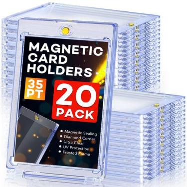 Imagem de Suporte de cartão magnético ZENOWICK 20 PCS para cartões de beisebol