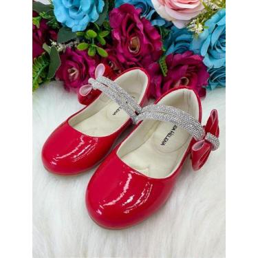 Imagem de Sapatilha Flor Di Mila Maya Vermelha para Meninas - Conforto e Estilo,