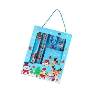Imagem de Conjunto De Material Escolar De Natal 6 Peças/Conjunto: 2 Lápis, 1 Bor