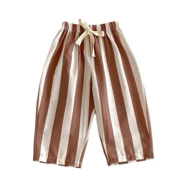 Imagem de Calças Harem Listradas De Verão Para Crianças Meninos E Meninas, Calça