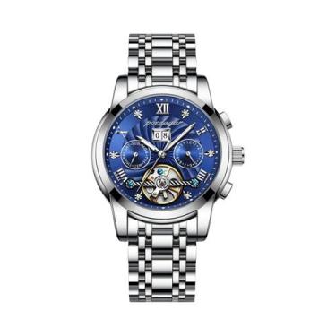 Imagem de Relógio De Pulso Masculino Automático Mecânico De Aço Inoxidável Lumin