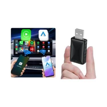 Imagem de Adaptador Sem Fio Android Auto Carplay 2 Em 1 Bluetooth WiFi USB Dongl