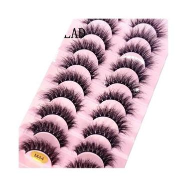 Imagem de Cílios Postiços 3D De Visom Sintético Macios E Volumosos - 10 Pares Na