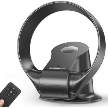 Imagem de Ventilador De Parede Doméstico Sem Lâminas, Ventilador De Parede Elétrico Para Quarto, Ventilador De Mesa Elétrico Silencioso Comercial Pequeno, Com, White, Length 35.6cm x Width 23.5cm