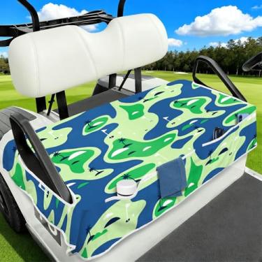 Imagem de Capas de assento para carrinho de golfe, acessórios de carrinho de golfe, 4 bolsos, para homens e mulheres, capas de assento de golfe para carros de clube e muito mais, presentes de decoração de