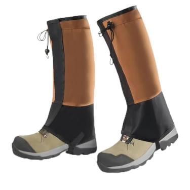 Imagem de Polainas de caminhada, à prova d'água, ajustável, à prova de areia, polainas para uso ao ar livre, para homens e mulheres, botas de caminhada para neve e inverno, Laranja, Refer to description