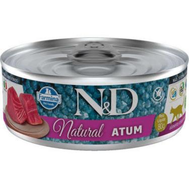 Imagem de Ração Úmida Farmina Natural Atum para Gatos Adultos 70g N&D