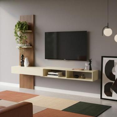 Imagem de Painel Ripado Flex P/Tvs Até 70nicho e Porta Basc  1,60mt, 1,80mt e 2,