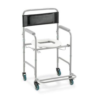 Imagem de Cadeira de Banho Higiênica Dobrável até 100 Kg D30 Dellamed, Cinza