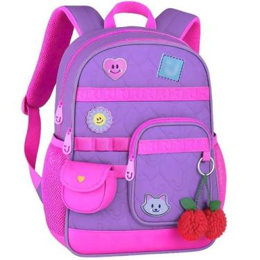 Imagem de Mochila de costas escolar juju teófilo soft com matelassê 16 - UP