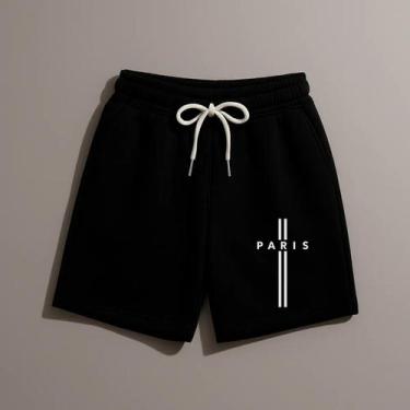 Imagem de Short Tactel Estiloso Masculino Confortavel Moderno Paris Casual Tende