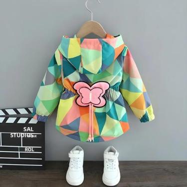 Imagem de Jaqueta Corta-vento Com Capuz Para Meninas, Casaco Infantil Para Prima