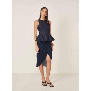 Imagem de Saia Midi Joana Com Transpasse E Franzido Colcci-Feminino