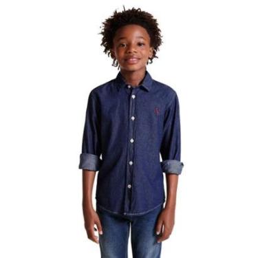 Imagem de Camisa Cont Ae Easy Oxford Denim Reserva Mini-Masculino