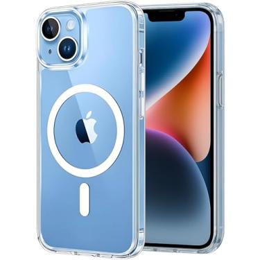 Imagem de Capa Mag-Safe para [iPhone 14 PLUS] Capinha Magnetica Premium com [Proteção de Câmera] Clear Case Transparente [Anti-Amarelamento], Compatível com MagSafe, Resistente a Riscos e Anti Impacto