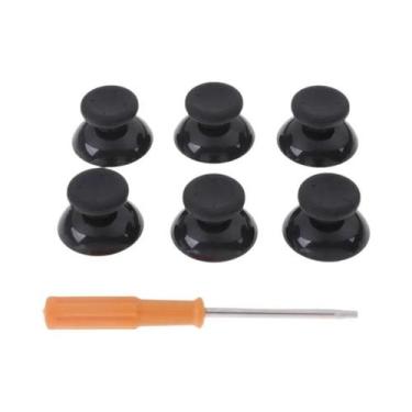 Imagem de Capas De Joystick Analógico 3D Pretas E Cinzas Para Controle Xbox 360,