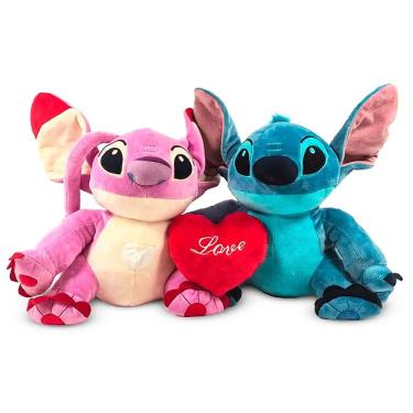 Imagem de Pelúcia Valentines Stitch &amp; Angel com Led BR2430 - Multikids
