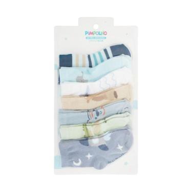 Imagem de Kit 7 pares meia semaninha bebê menino Pimpolho Tamanho 16-20 (6-12m),