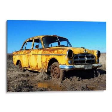 Imagem de Quadro decorativo Carro Antigo Esquecido no Campo - Art Canvas, 90 x 6