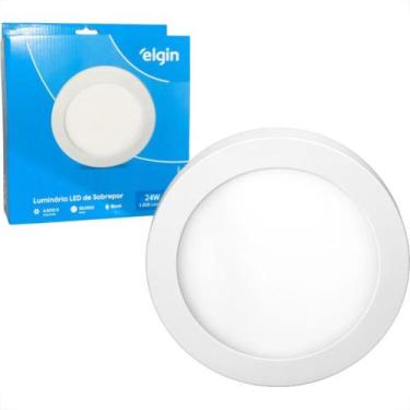Imagem de Plafon Led Sobrepor Elgin Redondo 24W. 1920Lm. 6500K. Bivolt Branco, B