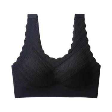 Imagem de Sutiã Esportivo Feminino Sem Costura, Sem Fio, Push-up, Macio, Íntimo,