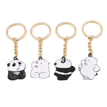 Imagem de Chaveiro, chaveiro, lindo pingente de panda de desenho animado