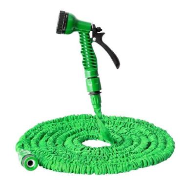 Imagem de Mangueira Jardim Expansível 15 Metros Resistente Jatos D Água Cor:Verd