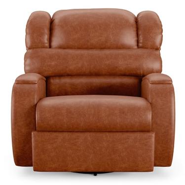 Imagem de Poltrona Do Papai Reclinável Giratória Manchester Glider G23 Corino Caramelo Encantum