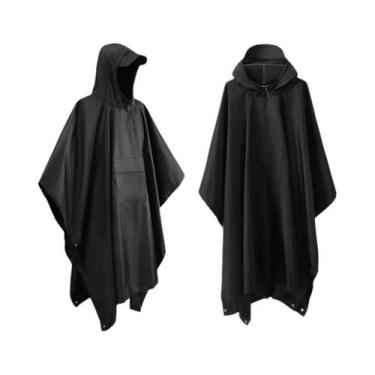 Imagem de Poncho De Chuva Leve E Impermeável Com Capuz Para Acampamento, Caminha