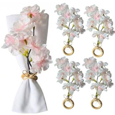 Imagem de Porta Guardanapo Ramo de Cerejeira Tiemi - 4 unids - Maison Charlô