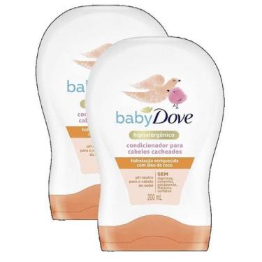 Imagem de 2 Condicionador Dove Baby Cabelo Cacheado Hidratação 200ML