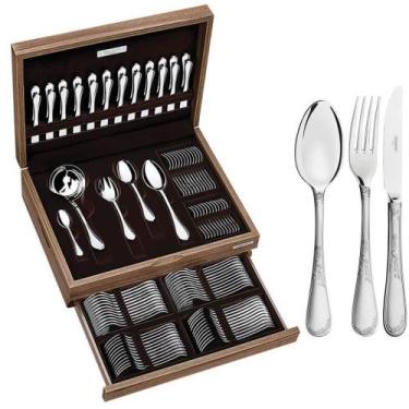 Imagem de Faqueiro Tramontina Renascença Em Inox 101 Peças Acabamento Brilho E F