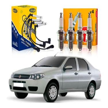 Imagem de Kit Vela Ngk Cabo Siena 1.8 8v 2004 A 2011 - Marelli