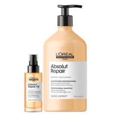 Imagem de L'Oréal Professionnel Absolut Repair Kit Shampoo + Óleo Kit-Unissex