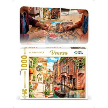 Imagem de Quebra Cabeça 1000 Pçs Veneza Itália Paisagem Cidade Quadro - Pais E F