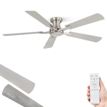 Imagem de Ventilador de Teto ZMISHIBO 52 Polegadas Sem Luz, Montagem Reta Perfil
