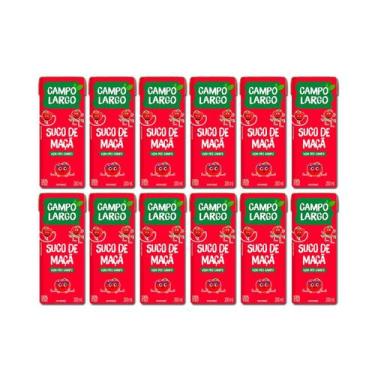 Imagem de Kit 12x Suco de Maçã Integral Caixinha 200ml Campo Largo