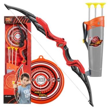 Imagem de Brinquedo Arco Flecha Infantil Mira Certa Alvo Aljava 65cm - Zoop Toys