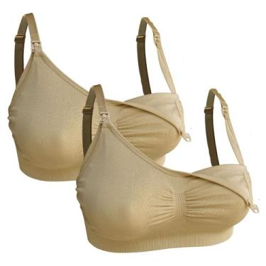 Imagem de Kit2 Sutia Amamentação Reforçado Lingerie Roupa Maternidade COR:PRETO-