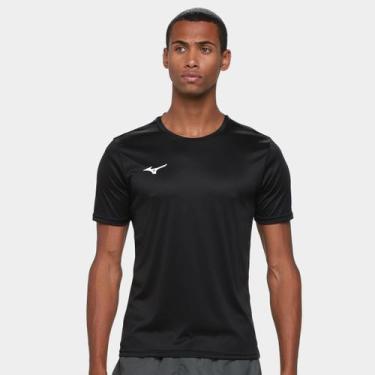 Imagem de Camiseta Mizuno Treino Básica Masculina, Preto, M