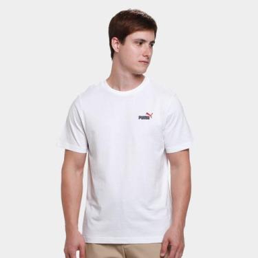 Imagem de Camiseta Puma 2 Color Small No. 1 Logo Masculina, Branco, Verde, P