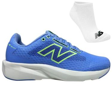 Imagem de Kit Tênis New Balance 413 V3 Feminino e Meia, 40, Azul, Verde, Feminin