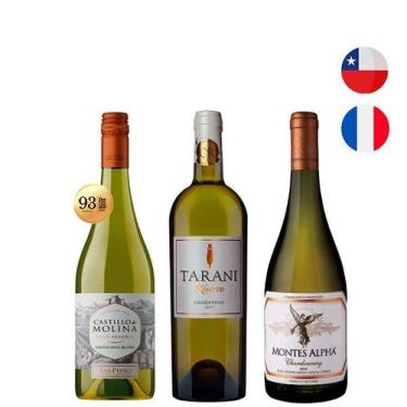 Imagem de Kit Vinhos Brancos Chilenos e Frances - Kit Chileno