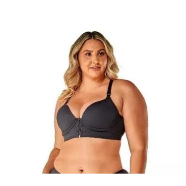 Imagem de Sutiã Plus Size Nadador Estruturado Vi Lingerie, Preto, 52