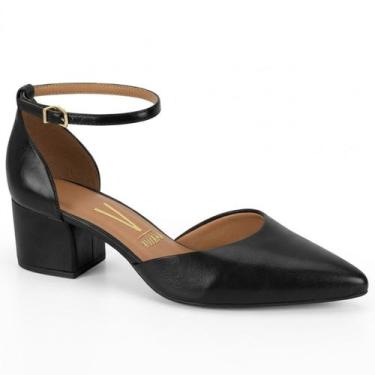 Imagem de Sapato Scarpin Aberto Feminino Bico Salto Grosso Vizzano 1220.317.3131