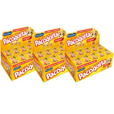Imagem de 3cx Paçoca Paçoquita Quadrada Embalada Display 1Kg - Total 150 Paçocas