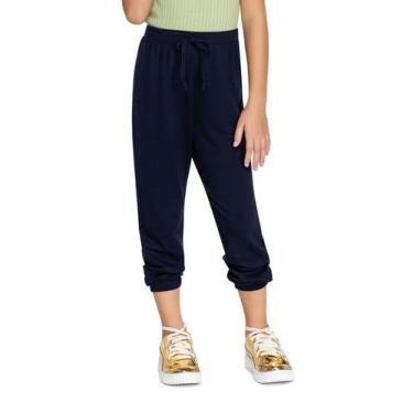 Imagem de Calça Infantil Feminina Jogger Trick Nick Azul - Trick Nick Básicos