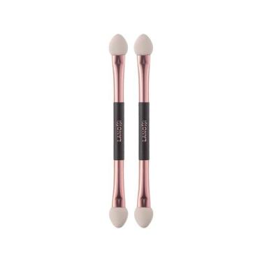 Imagem de Pincel de Maquiagem para Sombra Lanossi Rose Black - 2 Unidades, Preto