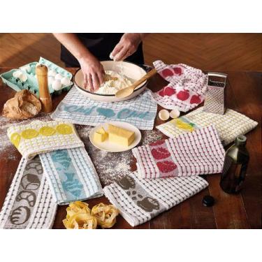 Imagem de Pano de Prato Atoalhado Teka Gourmet - Kit com 6 Unidades de Alta Abso